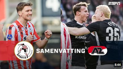 Samenvatting Sparta Rotterdam -  AZ 1-2